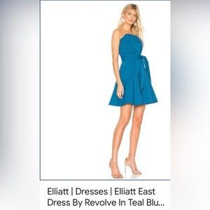 Elliott East Deep Teal Dress by Resolve with Waist Tie.